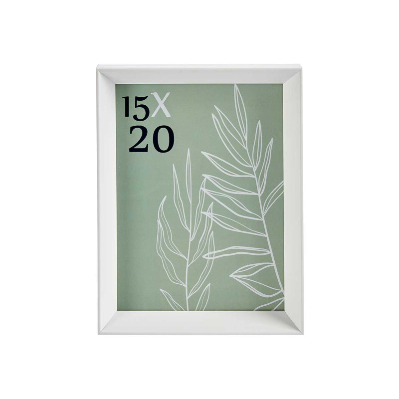 PORTEPHOTO PLASTIQUE MOULURE BLANC 15X20CM
