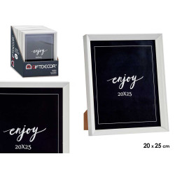 20X25CM WHITE PLASTIC PHOTOFRAME