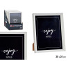 20X25CM WHITE PLASTIC PHOTOFRAME