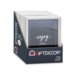 20X25CM WHITE PLASTIC PHOTOFRAME