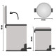 PAPELERA 3L ACERO INOXIDABLE CON PEDAL