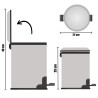 PAPELERA 3L ACERO INOXIDABLE CON PEDAL