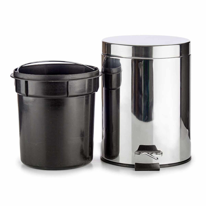 BALDE DE LIXO 3L EM AÇO INOXIDÁVEL COM PEDAL 