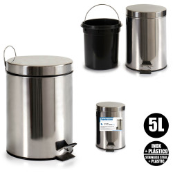 PAPELERA ACERO 5L CON PEDAL
