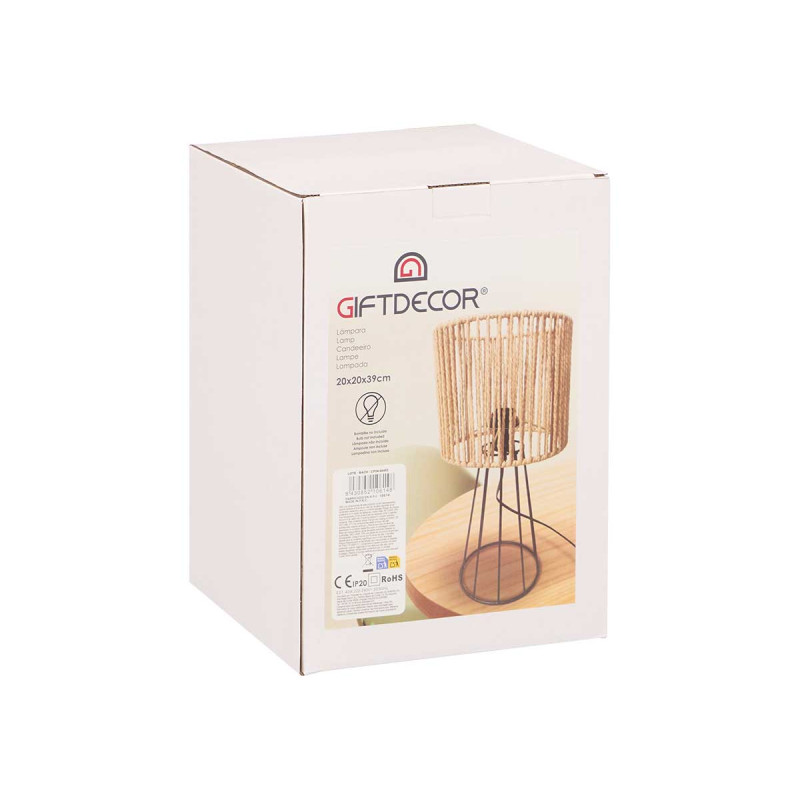 LAMPADA DA TAVOLO BASE CONICA TULIPANO CORDA