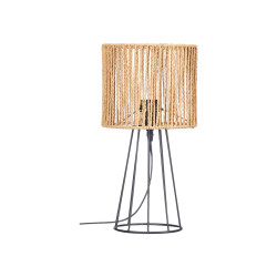 TABLE LAMP CONICAL BASE TULIP ROPE