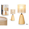 LAMPE DE TABLE HAUTE OVALE EFFET BOIS