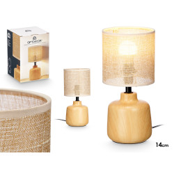 LAMPADA DA TAVOLO EFDFETTO LEGNO ROTONDA 