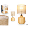 LAMPE DE TABLE RONDE EFFET BOIS
