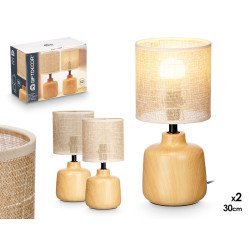 SET 2 LAMPES DE TABLE RONDES
