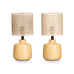SET 2 TABLE LAMPS ROUNDED