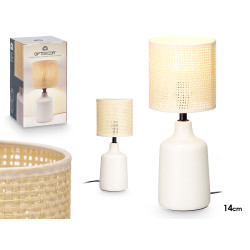 LAMPADA DA TAVOLO BIANCO ROTTO ROTONDA ALTA