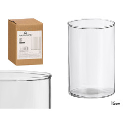 VASO CILINDRICO VETRO 10X15CM