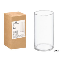 VASE CYLINDRIQUE VERRE 10X20CM