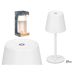 LAMPARA MIDNIGHT METAL LED SOBREMESA USB BLANCO