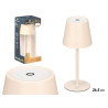 LAMPARA MIDNIGHT METAL LED SOBREMESA USB BEIGE