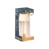 CANDIEIRO MIDNIGHT MESA METALICO LED USB BEGE