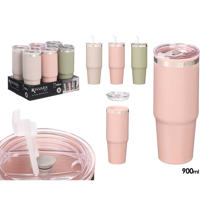 COPO DUPLA CAMADA 900 ML SORT 3 COR