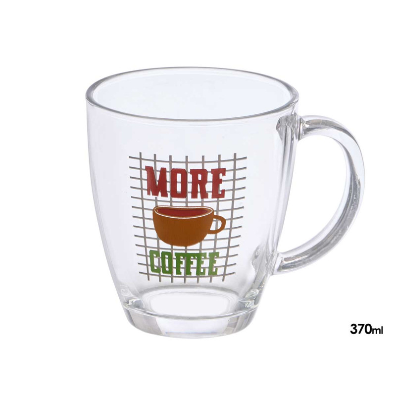 TASSE VERRE MORE COFFEE 370ML