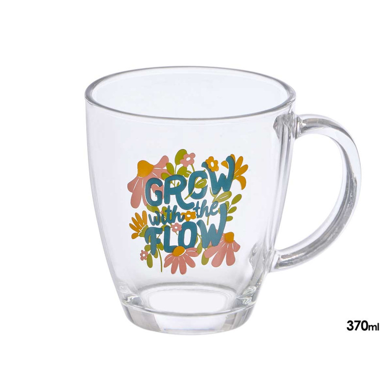 CANECA VIDRO FLOW 370ML