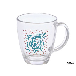 TAZA VIDRIO FIGHT GIRL 370ML