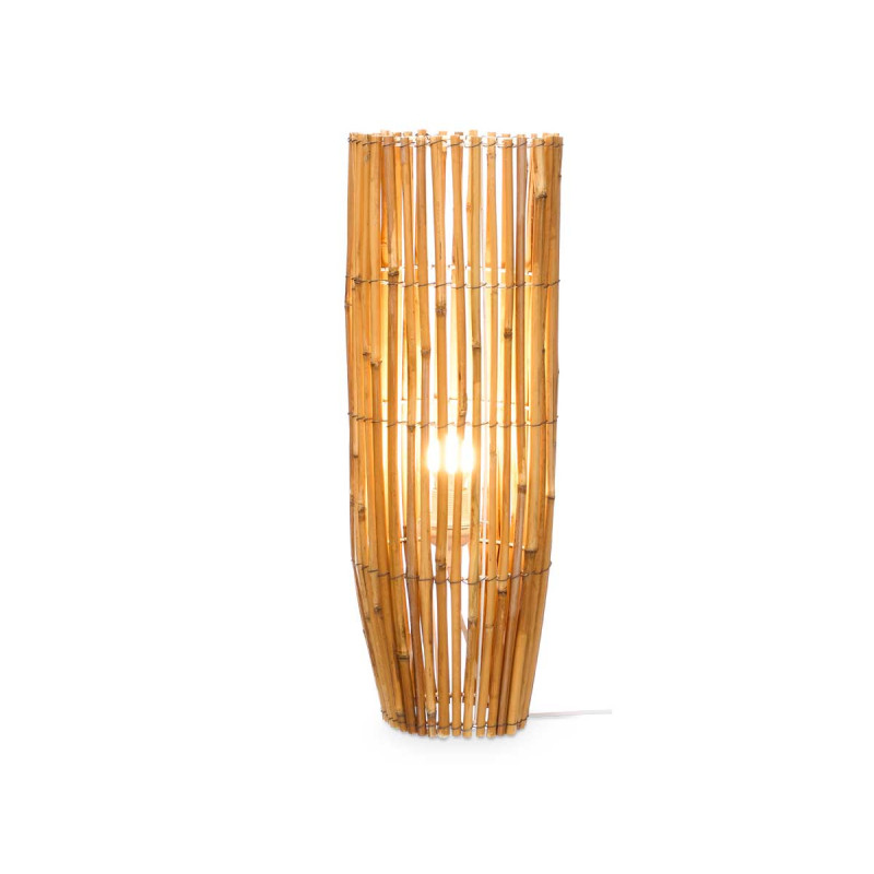 ROUND CANE MEDIUM LAMP