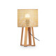 LAMPARA SOBREMESA PANTALLA NATURAL CILINDRO 36 CM 