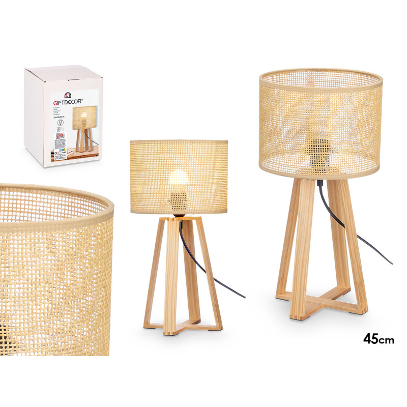 CANDEEIRO DE MESA NATURAL CILINDRO 45CM