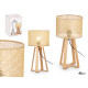 LAMPARA SOBREMESA PANTALLA NATURAL CILINDRO 45 CM