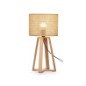 LAMPE DE TABLE ABAT-JOUR NATUREL CYLINDRE 45 CM 