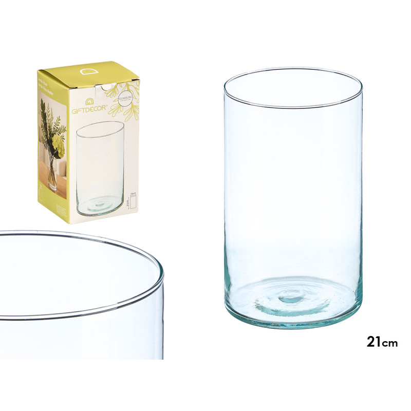VASO CRISTALLO CILINDRICO 12CM DIAM X 21CM