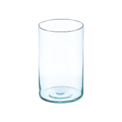 21CM DIAM 12 CM CYLINDER GLASS VASE
