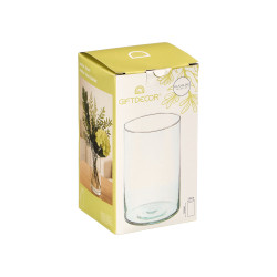 21CM DIAM 12 CM CYLINDER GLASS VASE