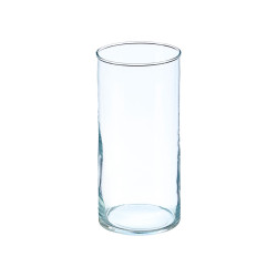 VASE VERRE CYLINDRE 12CM DIAM X 26CM