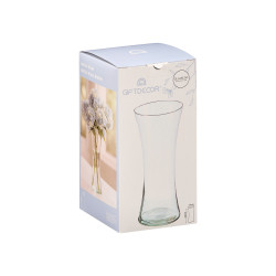 VASE VERRE ÉTROIT BOUCHE LARGE 26CM