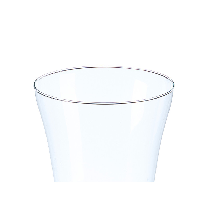 NARROW CRYSTAL VASE WIDE MOUTH 26CM