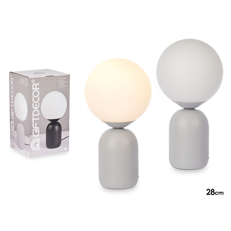 LAMPE À BOULE GRIS