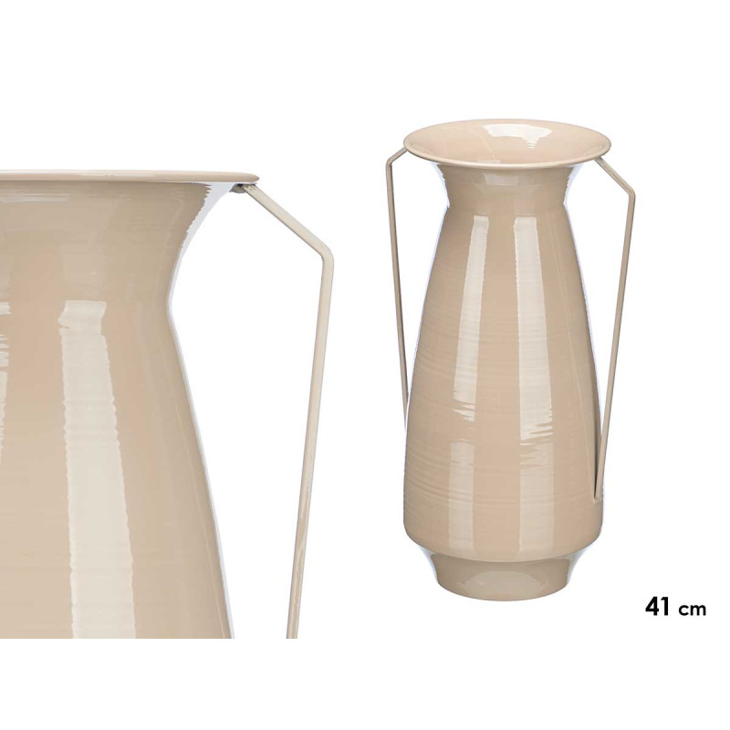 JARRA CONICA 41CM CREME