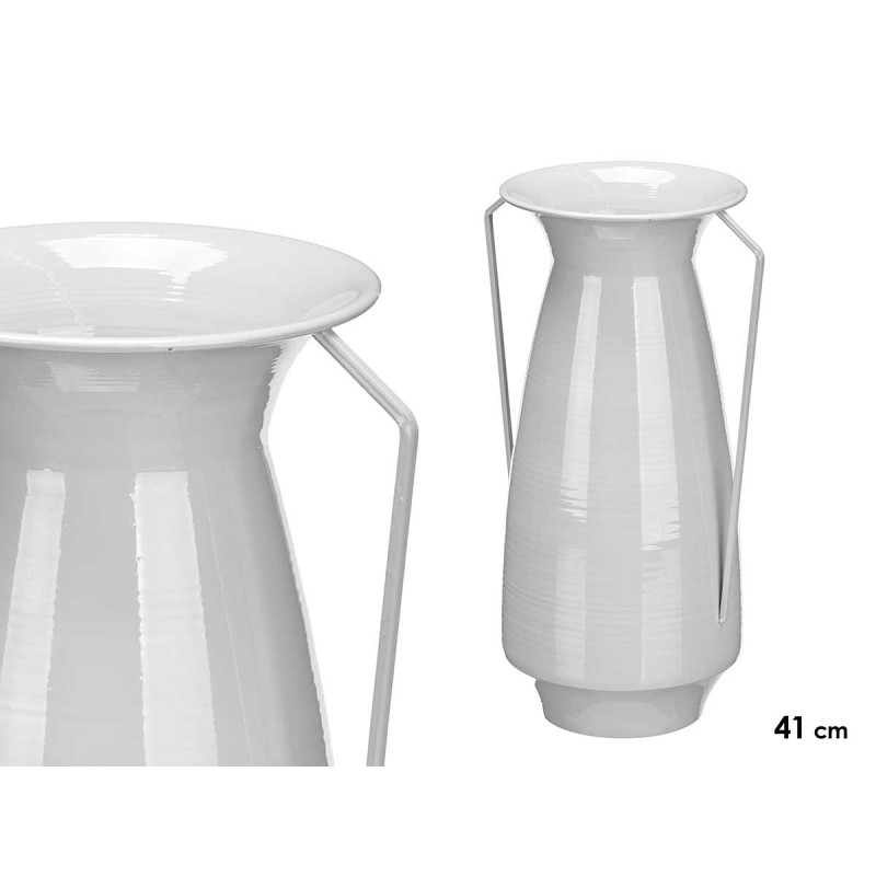 CONICAL VASE 41CM GREY