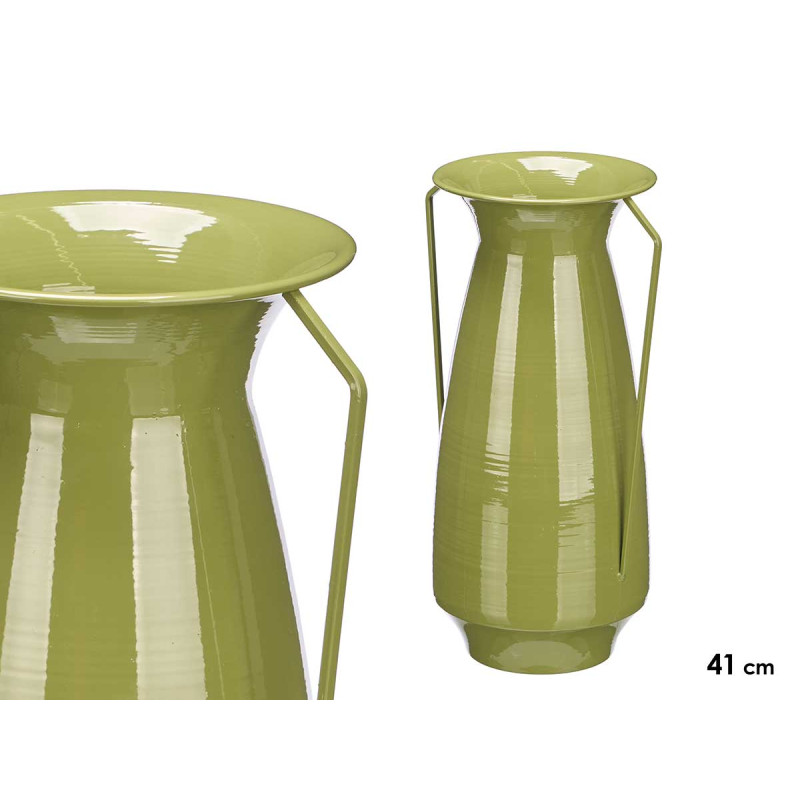 CONICAL VASE 41CM GREEN