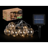 TIRA SOLAR 10 LAMPADAS GRANDES LUZ QUENTE