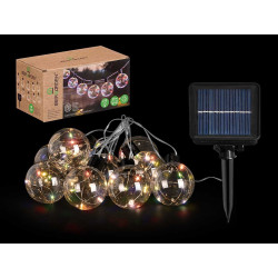 TIRA SOLAR 10 LAMPADAS GRANDES LUZ MULTICOR
