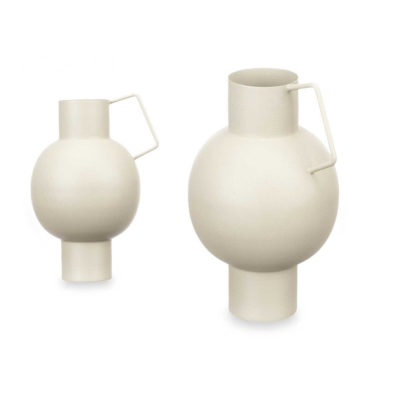 VASO IN ACCIAIO BOMBATO CREMA PASTELLO