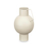 CONVEX STEEL VASE CREAM PASTEL COLOUR