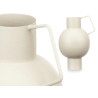 VASE CONVEXE EN ACIER COULEUR CRÈME PASTEL