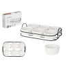 SET 6 PZ APERITIVO CON SUPPORTO IN PORCELLANA