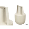 VASE ACIER DOUBLE ANSE COULEUR CRÈME PASTEL