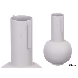 VASO EM AÇO FORMA CINZENTO CLARO