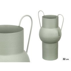 VASO IN ACCIAIO BOMBATO VERDE PASTELLO MED