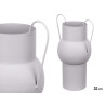 VASO EM AÇO CINZENTO CLARO MED